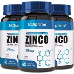 Suplemento de Zinco 30mg com 60 cápsulas Fitoprime