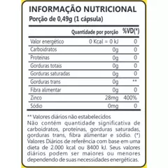 ZINCO+ 28MG 60 CÁPSULAS MAXINUTRI - comprar online