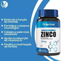 Suplemento de Zinco 30mg com 60 cápsulas Fitoprime na internet