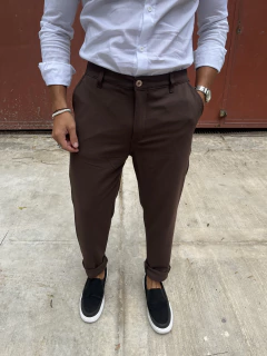 pantalon sastrero clasico marron - comprar online
