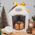 Caixa Casinha com Laço para Panetone 100g - Doce Natal- 10 Unid.