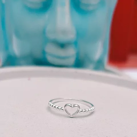 Anel coração vazado