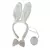 Kit Tiara Coelho Para Fantasia Cosplay Branco Tiara + gravata borboleta + rabinho Carnaval Páscoa Halloween fantasia na internet