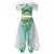 Fantasia Jasmine Princesa Infantil de Luxo Com Tiara Carnaval Halloween Festa Fantasia