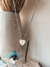 Choker Heart Pedra da Lua Cinza - comprar online