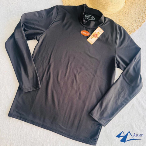 Camiseta dama deportiva de microfibra frisada. Cuello alto (4002-ASU)