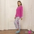 Pijama escote v con estampa y puños (554/2-PIA)