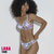 Conjunto de microfibra estampada. Corpiño push up soft con dije personalizado. Colaless. (5378-LAR) - Tres Hermanos Indumentaria y Lencería