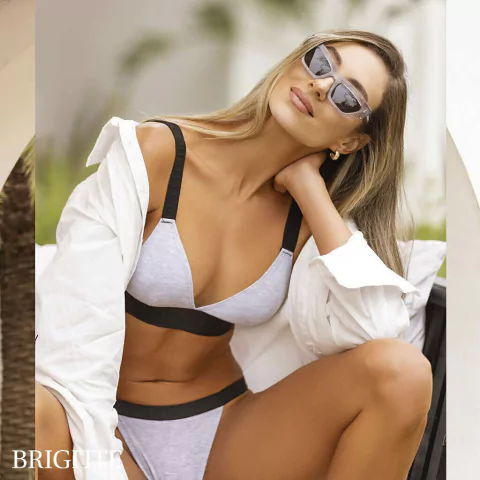 Conjunto sin taza de algodón & lycra con elástico personalizado y less (1605-BRI) - comprar online