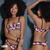 Conjunto de algodón y lycra estampado Lara - Lara. Corpiño push up soft. Colaless. (5360-LAR)