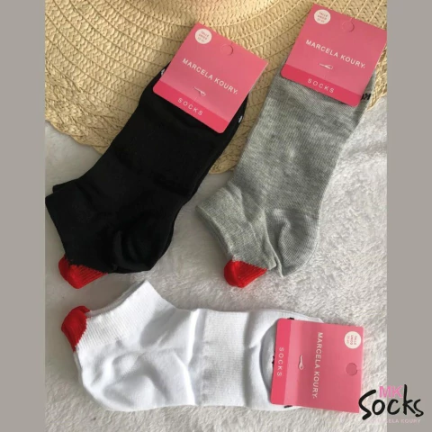 Media Soquete Dama con Talonera -Heart- (62214-MKS)