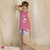 Pijama nena musculosa con estampa Smile short batik (591/1-PIA)