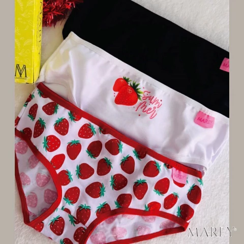 Pack x3 - Bombachas de nena. Algodón y lycra. 1 estampada (105-MAR)