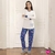Pijama escote v con estampa y puños (554/2-PIA) - comprar online