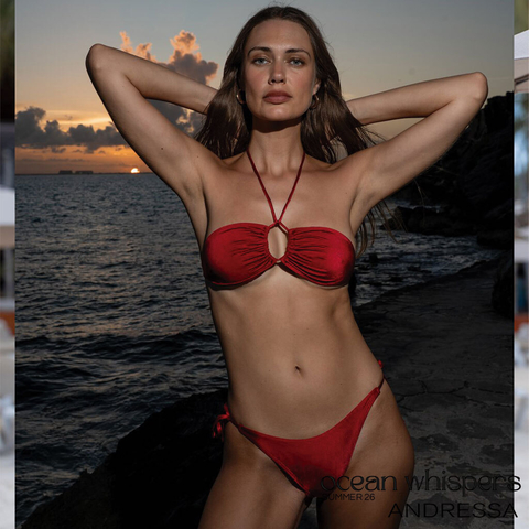 Bikini triángulo bandeau multiposición y less para atar (M26009-ANM) - comprar online