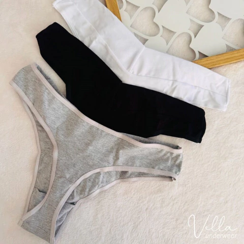 Pack x3 - Less en V de algodón. Colores surtidos. Talle único. (41-DON)