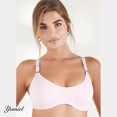 Corpiño premoldeado doble taza y arco de microfibra (921-YAM)