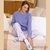Pijama Jersey Remera Manga Larga con Estampado y Pantalón Estampado -Ositos- (4283-MKP) - Tres Hermanos Indumentaria y Lencería
