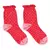 meia cano curto frufru pink