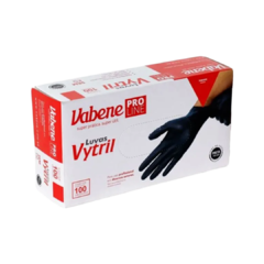 LUVA VYTRIL PRETA - M - 100UN/PCT -