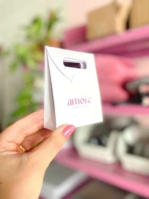 Sacola mini para joias - Fundo branco