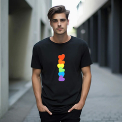 Camiseta Preta Coração - ORGULHO - LGBT na internet