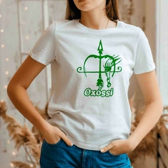 Camiseta Escudo Oxóssi - Umbanda Candomblé - Unissex na internet