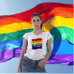 BabyLook Sai Hetero - Bandeira Orgulho - LGBT - Unissex - Lojas Áurea