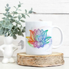 Caneca Flor de Lótus Aquarela - Linha Zen