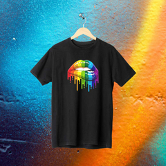 Camiseta Preta Boca - Bandeira Orgulho - LGBT - Lojas Áurea