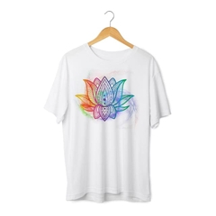 Camiseta Flor de Lótus Aquarela - Linha Zen na internet