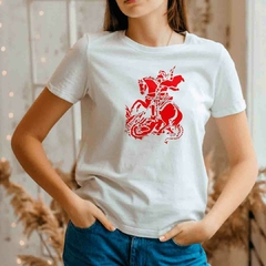 Camiseta São Jorge Vermelho - Umbanda Candomblé - Unissex na internet