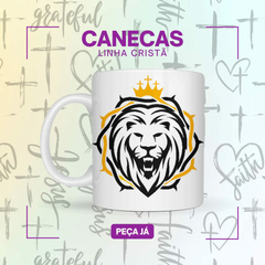 Caneca Porcelana - Leão de Juda - Cristã - Lojas Áurea