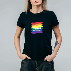 Camiseta Preta Sai Hetero - Bandeira Orgulho - LGBT na internet