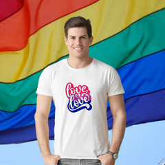 Camiseta Love is Love Bisexual - ORGULHO - LGBT na internet