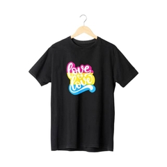 Camiseta Preta Love is Love Pansexual - ORGULHO - LGBT - comprar online