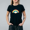 Camiseta Preta Leque - Bandeira Orgulho - LGBT