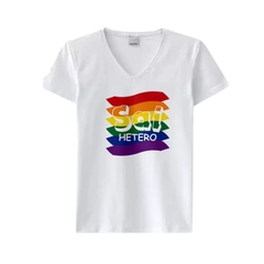 BabyLook Sai Hetero - Bandeira Orgulho - LGBT - Unissex - loja online