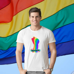 Camiseta Mão da Resistência - ORGULHO - LGBT na internet