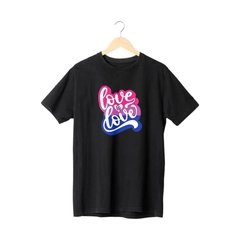 Camiseta Preta Love is Love Bisexual - ORGULHO - LGBT - comprar online