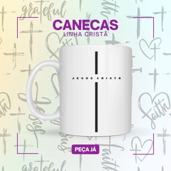 Caneca Porcelana - Jesus - Cristã - Lojas Áurea