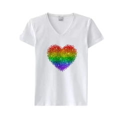 BabyLook Coração - Bandeira Orgulho - LGBT - Unissex - loja online