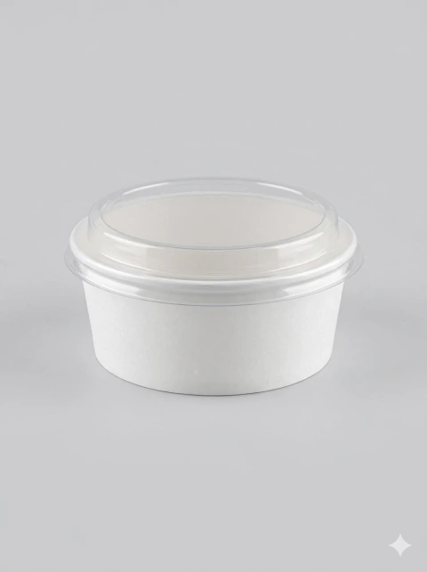 Ensaladera Polipapel con Tapa Plastica 50 Oz