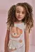 Vestido Infantil kukie Ursinha Bailarina Bege