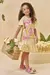 Vestido infantil Kukie Cafeteria de limão Amarelo - Amor de Marias Kids
