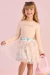 Conjunto Infantil Mon Sucré Floresta Blusa Canelada Manga Longa e Saia em Tule Estampada (Off White) na internet