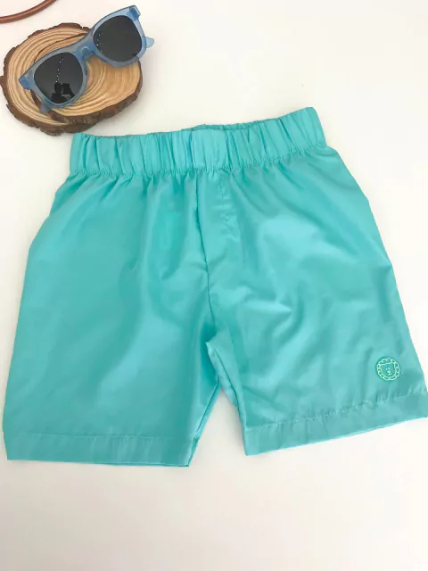 SHORTS MASCULINO LISO VERDE AGUA GROWUP