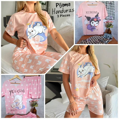 Pijama 3 piezas Honduras (6 estampas)