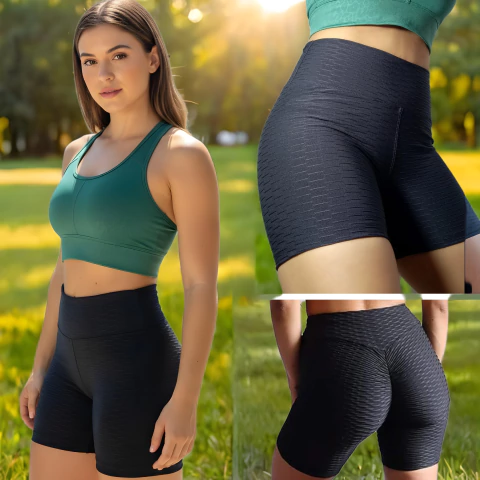 Calza Corta Anticelulitis Total Black