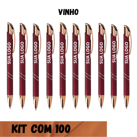 Caneta Bronze Com 5 Cores Para Escolher Kit Com 100 A Laser